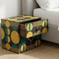 Handmade Resin Nightstand | Geometric End Table, Modern Home Decor