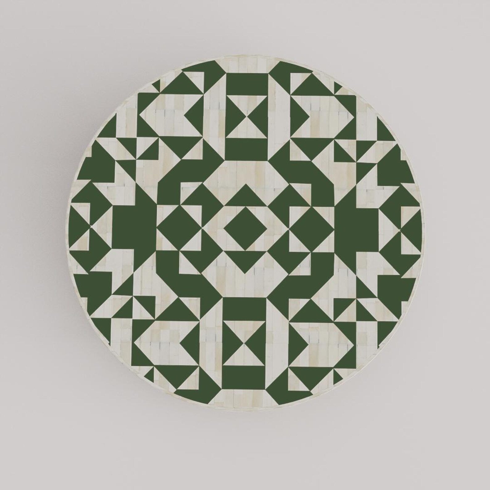 Bone Inlay Coffee Table Handmade | Modern Geometric Resin Accent Table | Stylish Designer Inlay Table for Home Décor