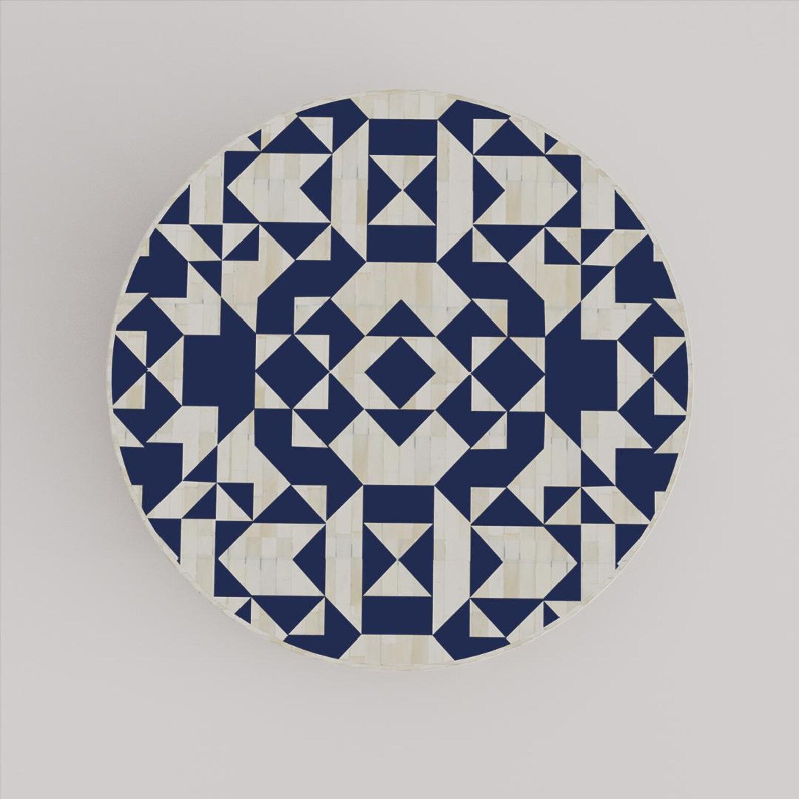 Bone Inlay Coffee Table Handmade | Modern Geometric Resin Accent Table | Stylish Designer Inlay Table for Home Décor