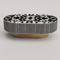 Handmade Bone Inlay Coffee Table | Oval Resin Decorative Table for Home Decor | Luxury Inlay Accent Furniture