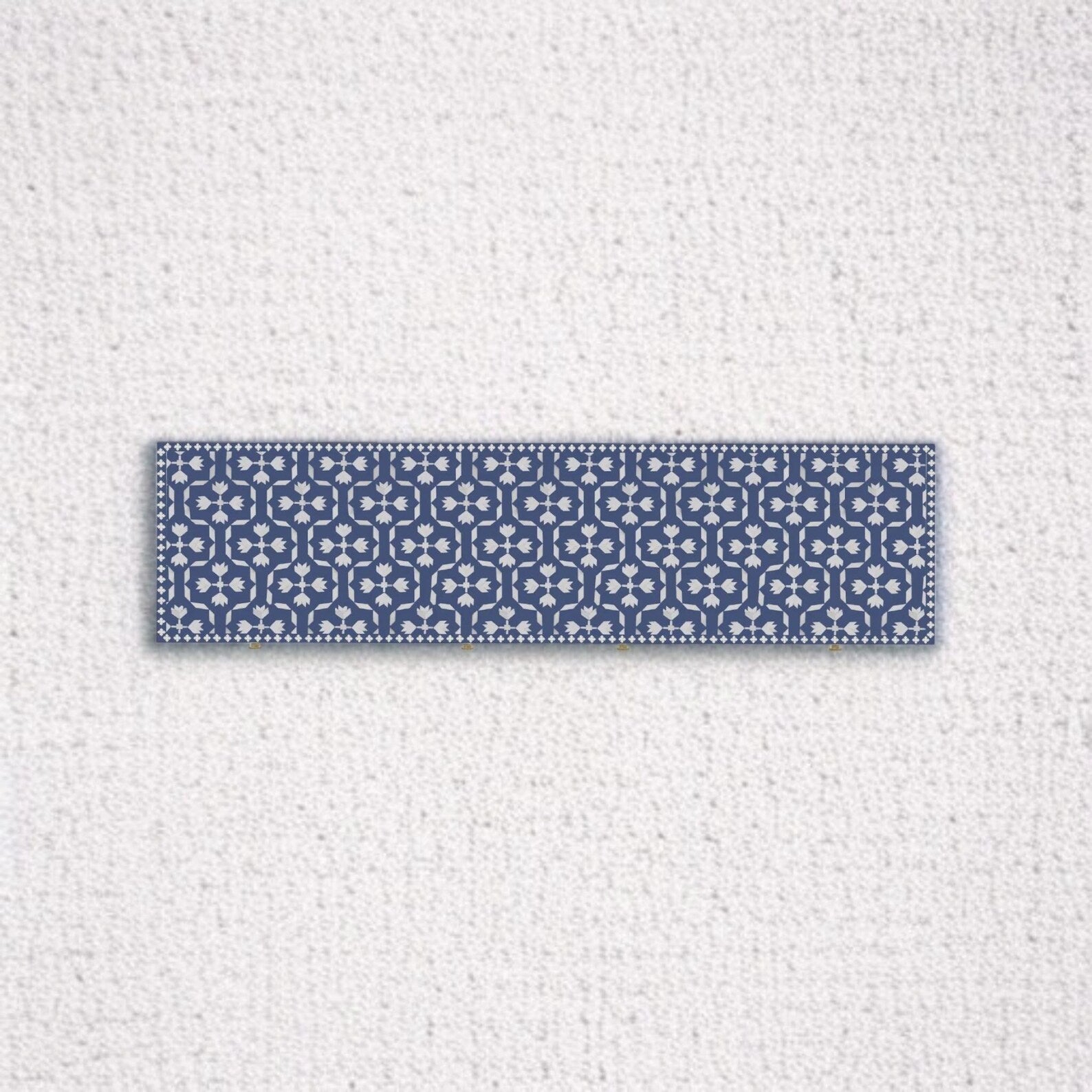 Blue Floral Resin Bone Inlay Cabinet | Handmade Decorative Sideboard for Living Room & Dining | Premium Inlay Furniture