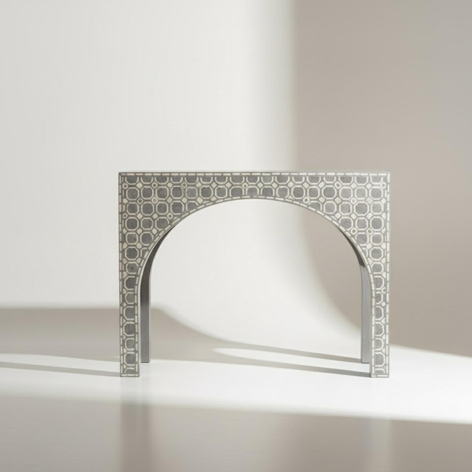 Red Bone Inlay Handmade Console Table | Stylish Decorative Entry Table for Modern Homes | Artisan Bone Inlay Furniture Piece