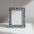 Mother of Pearl Inlay Photo Frame | Black & White Resin Picture Frame | Luxury Home Decor