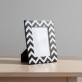 Handmade Bone Inlay Frame | Chevron Resin Pattern | Stylish Tabletop Photo Frame