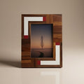 Wood & Resin Photo Frame | Modern Geometric Picture Frame | Handmade Home Décor