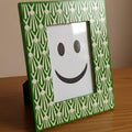 Green Resin Photo Frame | Art Deco Pattern Picture Frame | Handmade Home Décor