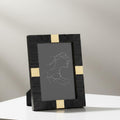 Black Resin Photo Frame | Gold Accent Picture Frame | Modern Luxury Home Décor