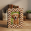 Wood & Bone Inlay Photo Frame | Handmade Geometric Picture Frame | Natural Home Décor