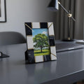 Handmade Resin & Brass Photo Frame | Modern Luxury Tabletop Picture Frame