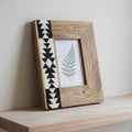Handmade Resin Inlay Wooden Photo Frame | Modern Geometric Wood Picture Frame for Home Décor | Picture Frame for Shelf or Table Display