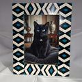 Handmade Resin & Bone Inlay Photo Frame – Modern Geometric Picture Frame for Stylish Home Décor