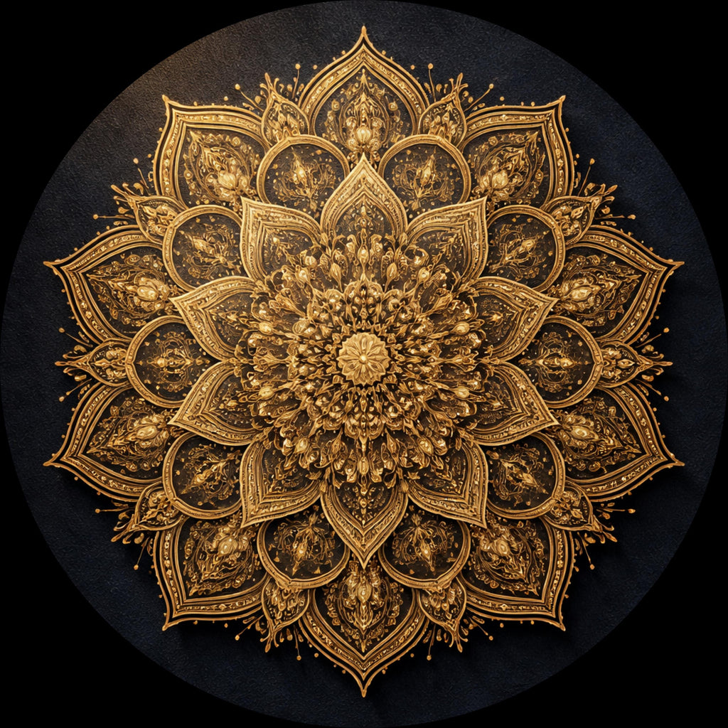 Mandala Wooden Serving Tray | Round Mango Wood, Boho Home Decor