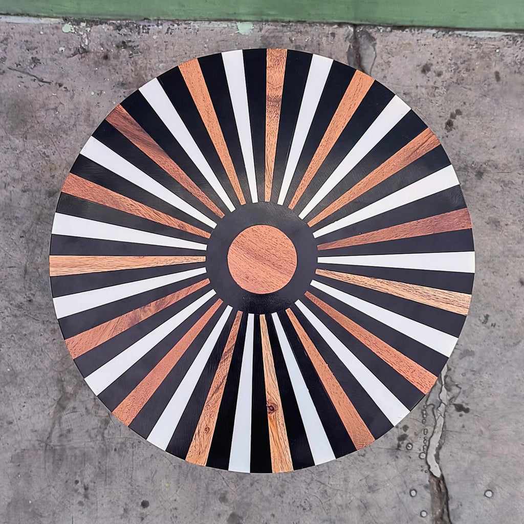 Handmade Moroccan Inlay End Table | Boho Accent Side Table | Stylish Decorative Furniture for Modern Homes