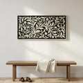 Bone Inlay Floral Resin Wall Art Panel | Handmade Wall Hanging | Decorative Resin Panel for Living Room, Bedroom, Entryway & Hallway Home Decor