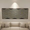 Large Bone Inlay Wave Wall Panel – Handmade 50×24 Resin Artwork for Elegant Home Décor, Modern Minimalist & Coastal Style Spaces