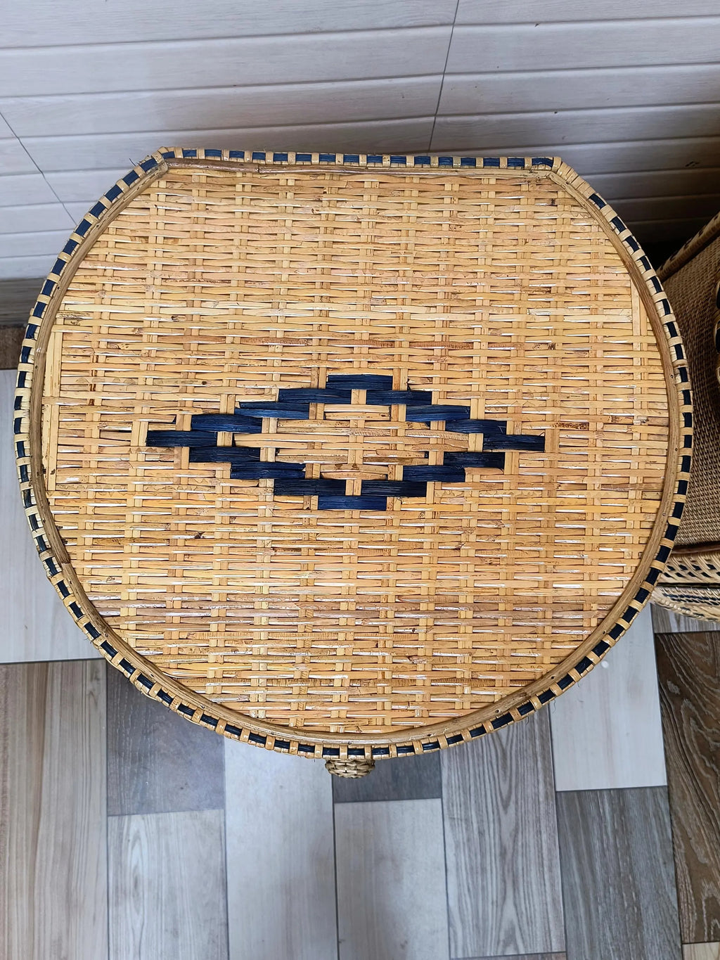Handwoven Rattan End Table | Natural Cane Nightstand | Boho Wicker Bedside Table for Eco-Friendly Home Decor