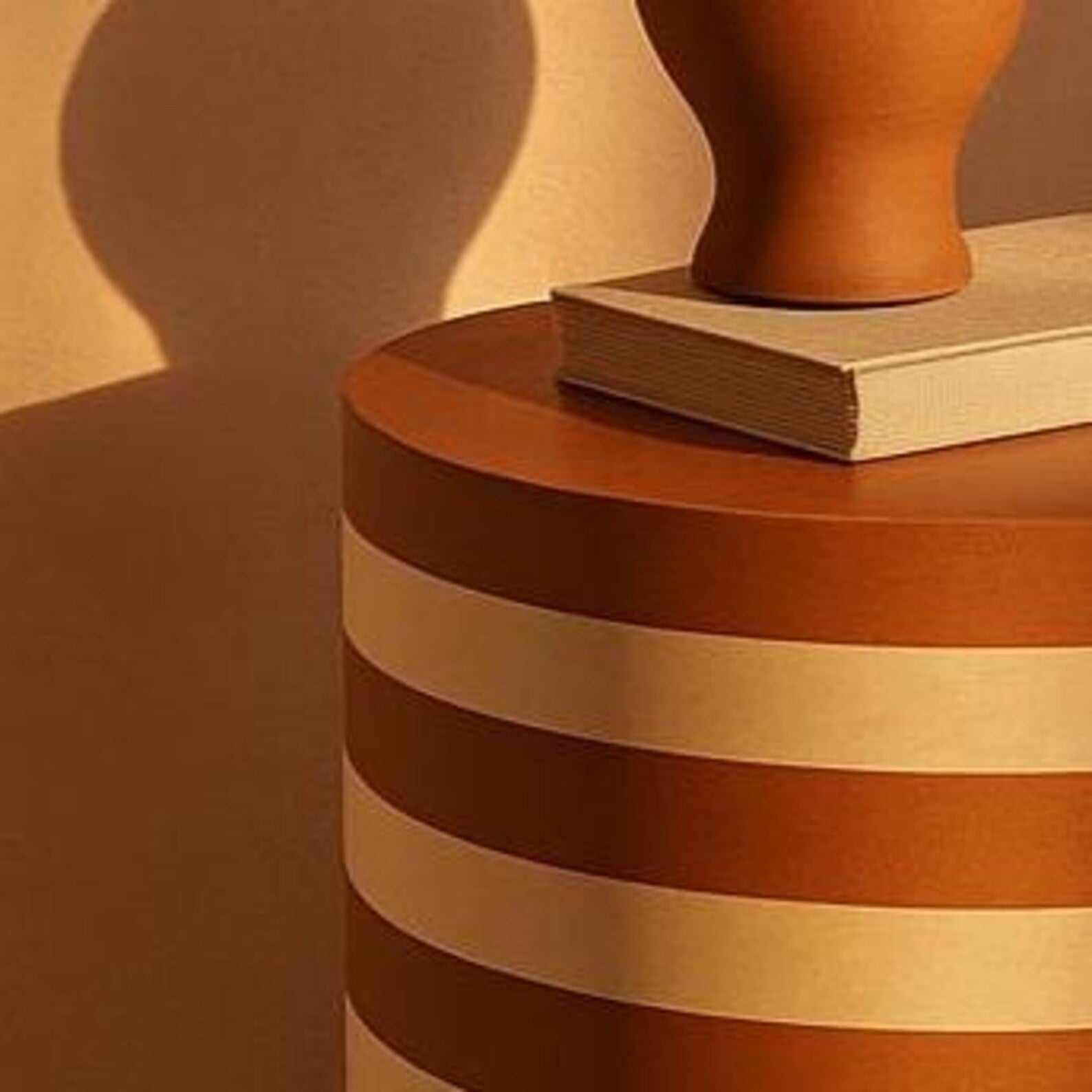 Handcrafted Striped Resin Accent Table | Modern Resin End Table for Living Room Styling | Designer Side Table
