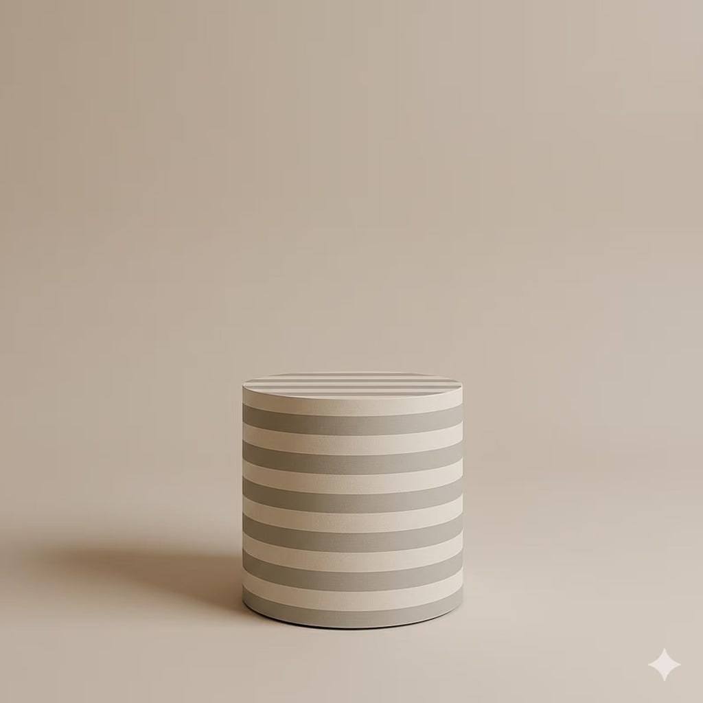 Handmade Resin End Table | Modern Round Accent Side Table | Stylish Decorative Furniture for Home Décor