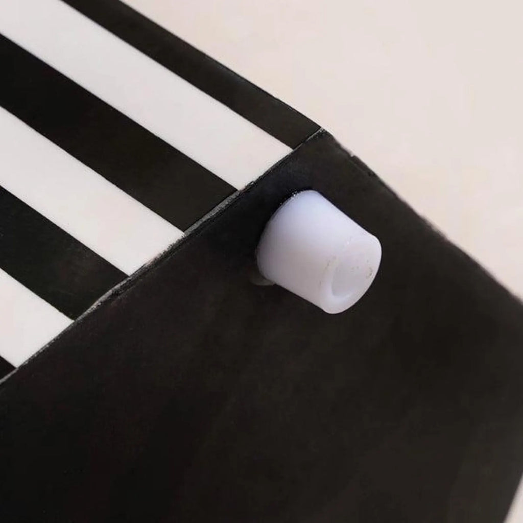 Handmade Resin Inlay End Table | Black & White Striped Accent Table | Stylish Decorative Furniture for Modern Homes