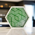 Handmade Green Bone Inlay Serving Tray | Luxury Decorative Table Tray for Home, Kitchen & Parties | Stylish Bone Inlay Accent Tray