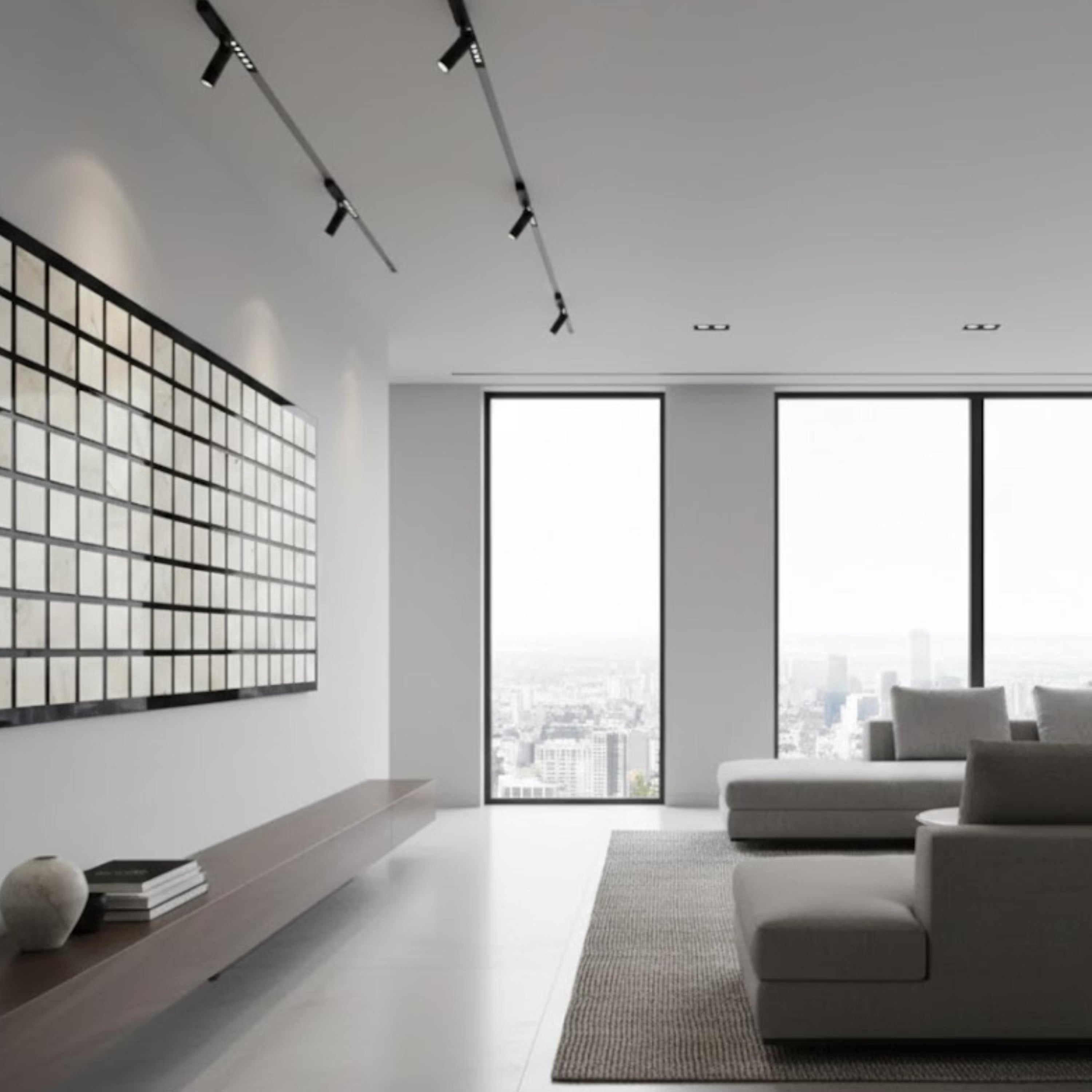 Bone Inlay Wall Art Panel | Handmade Resin Grid Pattern Decor for Living Rooms, Bedrooms & Modern Home Spaces