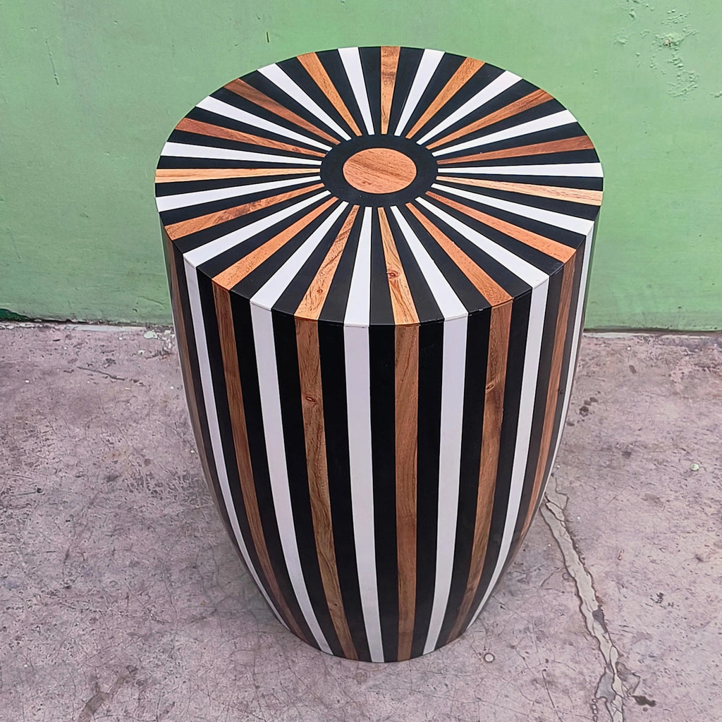 Handmade Moroccan Inlay End Table | Boho Accent Side Table | Stylish Decorative Furniture for Modern Homes