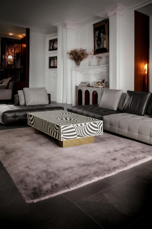 Boho Modern Resin Inlay Coffee Table | Handmade Center Table for Living Room Décor | Stylish Resin Inlay Furniture