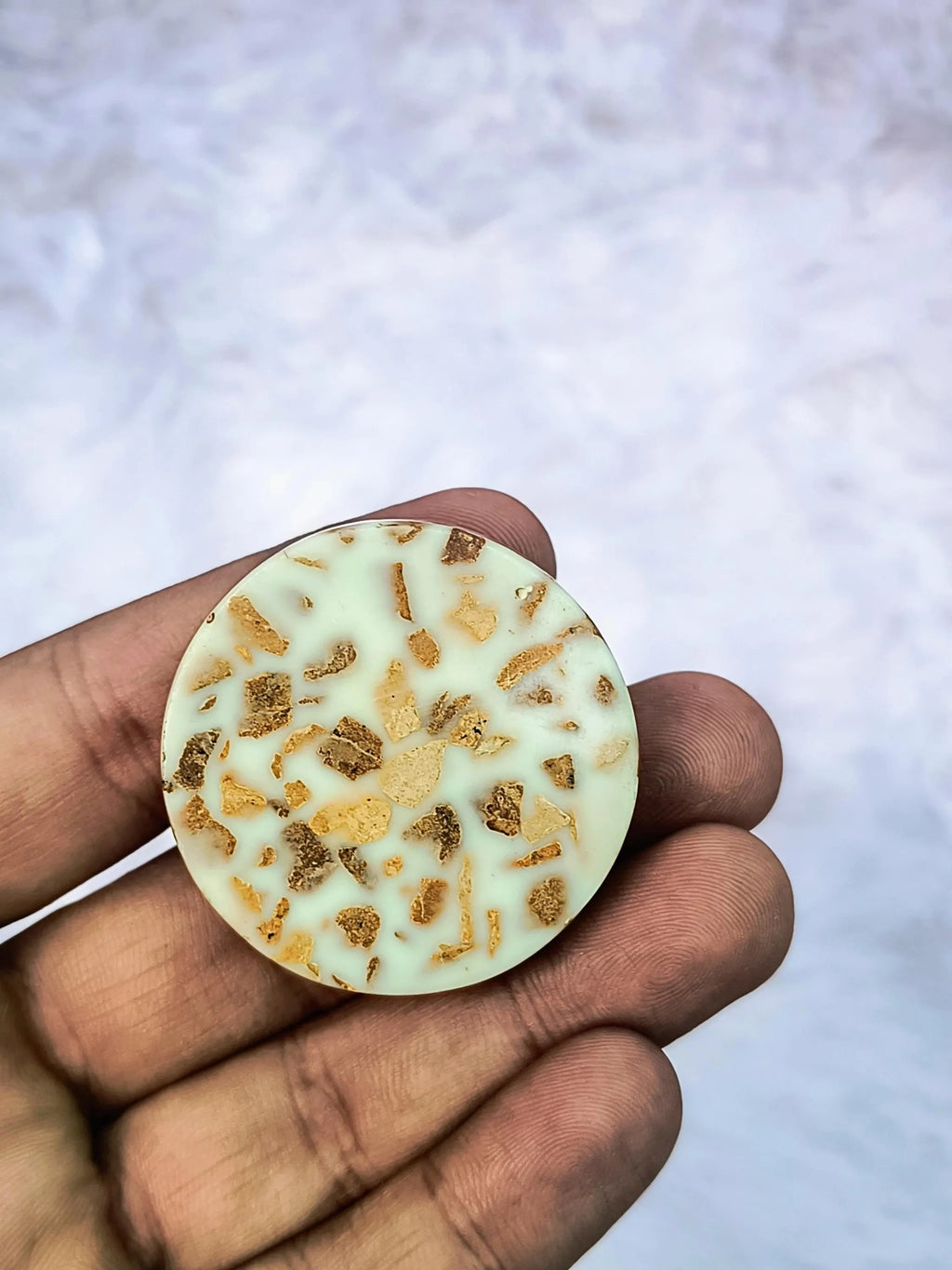 Handmade Resin Wood Inlay Knob | Rustic Cabinet Hardware for Drawers Cupboards & Furniture | Decorative Resin-Wood Drawer Pull